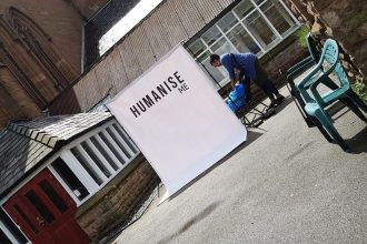 The Humanise Community Film Club set up a community outreach pop-up in Edge Hill